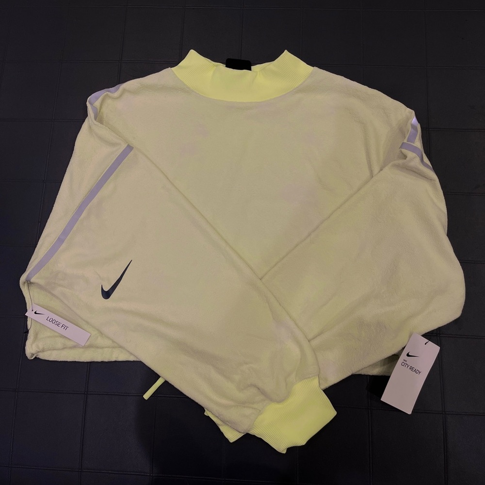 Neon Yellow Long Sleeve Crop Top